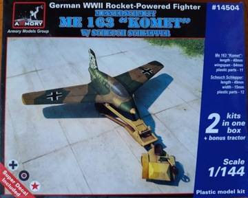 Messerschmitt Me 163 2 modele+bonus traktor Armory