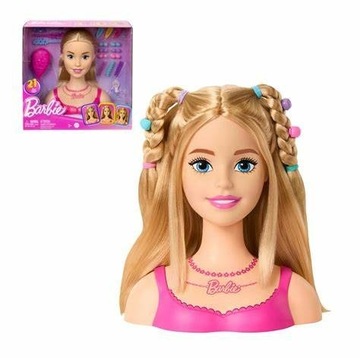 LALKA BARBIE GŁOWA DO STYLIZACJI+AKCESORIA BLOND WŁOSY ZABAWKA DLA DZIECI