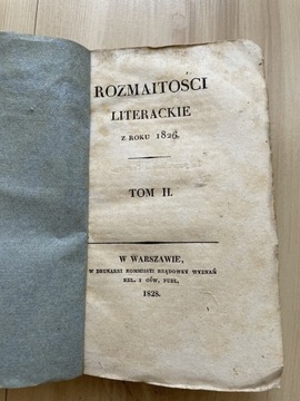 Rozmaitości literackie tom II 1828