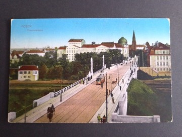  Posen Poznań  Theaterbrucke 1915 rok.