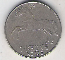 Norwegia 1 Krone 1972