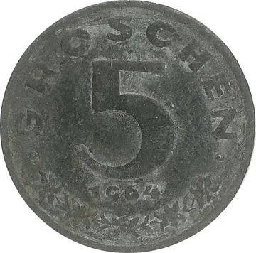 Austria 5 groschen 1964, KM#2875