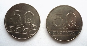 Moneta / zestaw. 50zł 1990