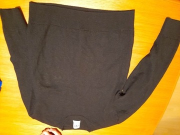 ZARA Czarny wełniany sweter długi rękaw 140cm