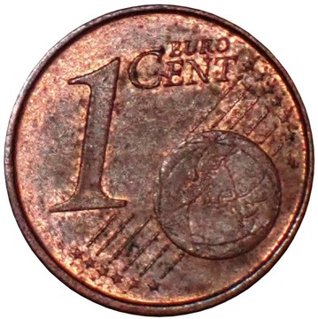 Euro-Strefa Hiszpania 1 eurocent z 2004 roku OMO 