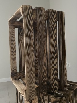 Skrzynka drewniana opalana 50 cm