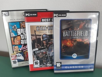 Battlefield 1942, Call of Duty, Grand Theft Auto