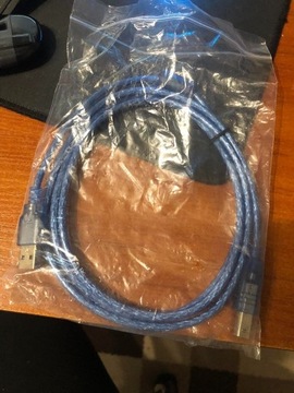 Przewód USB B Kabel Lanberg 1m 