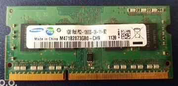 RAM DDR3 SAMSUNG 1GB 1333MHz PC3-10600S laptop