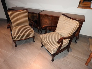 ANTYK - dwie piękne komody i fotele - po renowacji