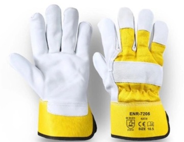 Rękawice robocze licowe ENR- 7205. R-10,5