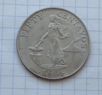 #397 Filipiny 50 centavo 1964