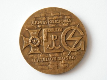 Medal Armia Krajowa Batalion Zośka Szare Szeregi