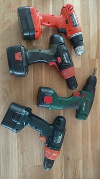 Zestaw 4 wkrętarek Bosch, 2xBlack&Decker, Skil