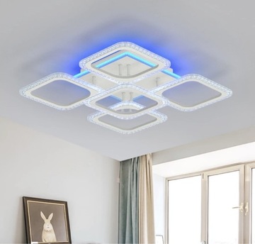 Żyrandol LED PLAFON Lampa Sufitowa Kryształowa 