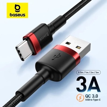 Kabel Baseus QC3.0 USB A do USB C dł. 2 metry