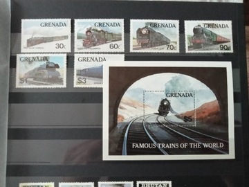 Grenada seria**znaczki i blok 