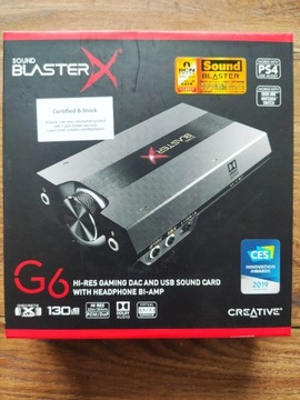 Karta dźwiękowa Creative Sound Blasterx G6 USB