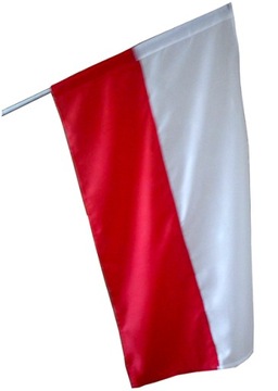 Flaga Polski 112x70 cm PRODUCENT, na drzewiec