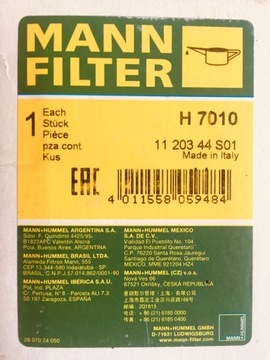 Filtr hydrauliczny Man H 7010  