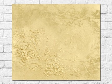 Złoty obraz abstrakcyjny 60x70cm, płyta malarska.
