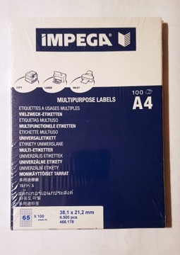 Etykiety uniwersalne Impega (Lyreco) 38,1x21,2 mm
