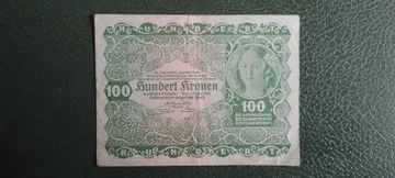  Banknot 100 koron 1922 r.