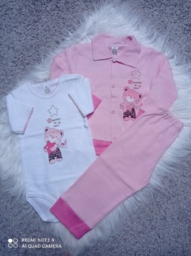 Komplet dla dziewczynki Body Bluza Spodnie r.80