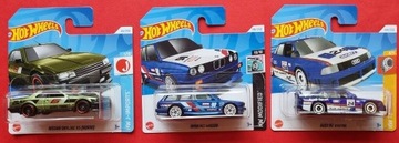 Hot Wheels Nissan Skyline RS, BMW M3 WAGON,AUDI 90 QUATTRO zestaw 3 sztuk