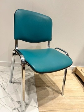Krzesło - metal i skóra ekologiczna , nowoczesny design 