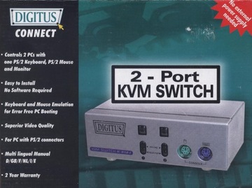 Przełącznik Switch KVM DIGITUS 2-port - IC-812I