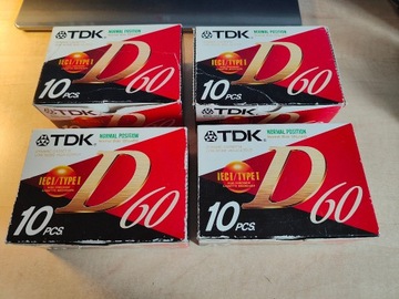 Kasety magnetofonowe nieużywane TDK D-60EA