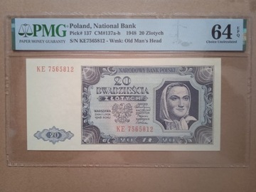 Banknot 20 złotych 1948