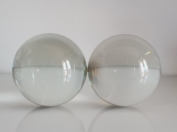 Dwie kule kryształowe, wróżenie, feng shui, 9,5 cm