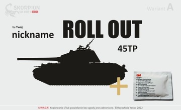 WoT 45TP, naklejka 20,5 x 10,5/12,0 (cm)