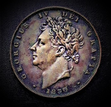 1  FARTHING---GEORGE  IV---1830---ANGLIA-- STAN