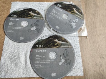 Nawigacja Audi Europa DVD 2017 3 płyty 