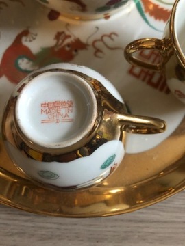 Złoty chiński serwis do herbaty 