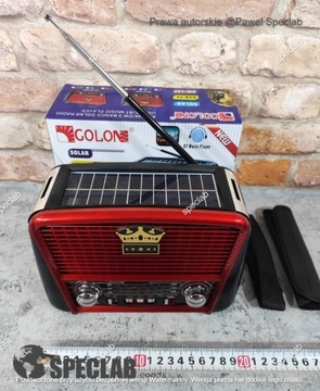 Radio sieciowo-bateryjne AM, FM, SW  Solar radio