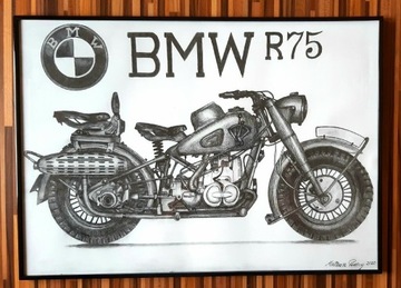 Plakat Motocykl Bmw R75