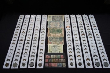 Banknoty monety także SREBRNE - znaczki gratis
