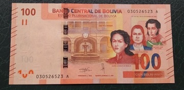 Boliwia 100 bolivianos UNC