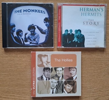 3CD: Monkees,  Herman's Hermits,  Hollies po 12 zł