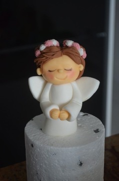 Aniołek figurka 11 cm  , chrzest tort , dekoracja 