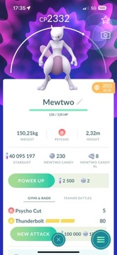 Pokemon GO - Mewtwo LEGENDA (wymiana)