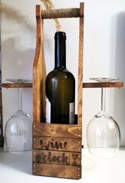 Personalizowana Skrzyneczka na Wino i kieliszki
