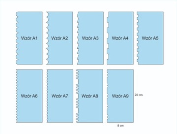 Skrobka 1 brzeg WZORY 20 cm do tynkowania tortu 