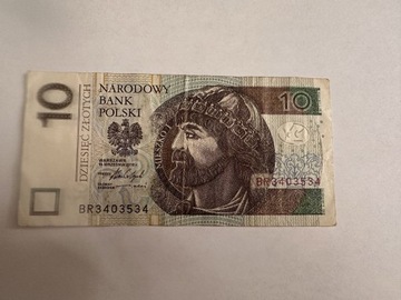 Banknot 10 zł 2016, BR 3403534