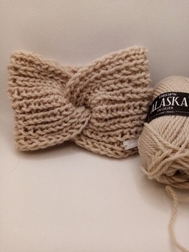 Damska opaska, turban, handmade, 100% WEŁNA