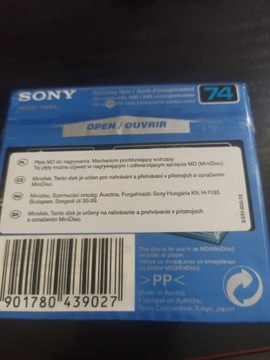 MiniDisc MD SONY Sapphire Blue 74 5szt Dystrybucja PL, Made in Austria